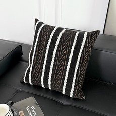 2025年 新沙發抱枕 客廳輕奢高級感 家用靠背墊 腰靠枕 抱枕套含芯, 南香枝-黑色,30*50cm枕頭套（不含芯）