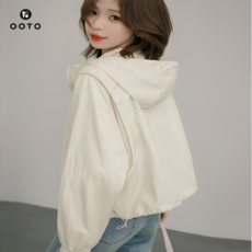 OOTO 얇은 여름 바람막이 햇빛 차단 여성 프리사이즈 바람막이 기능성 조깅 등산 산책용