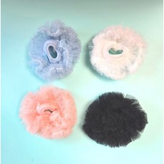 핑크팝 바비 키링 diy 인형용 프릴 튤 풍성치마 4종 컬러, 블루, 1개