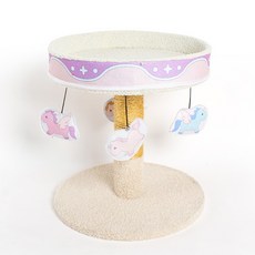 劍麻貓跳台 貓抓板 貓窩 貓玩具, 1個, 旋轉木馬