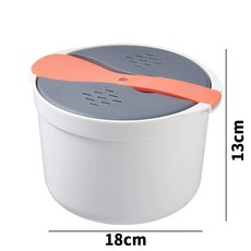 디얼픽 저당밥솥 저칼로리 혈당관리 미니 당뇨 저당질, 전자레인지용 이중 2L 찜솥 포함 스푼, 1개, 1cm