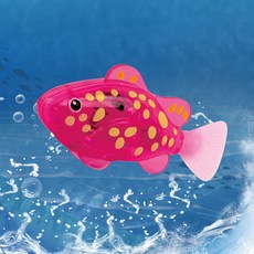 전동 LED 장난감물고기 움직이는물고기 물놀이 장난감 목욕장난감 수영장 장난감 어항장난감 수족관장난감(진짜와 같은 것처럼 생동감 넘치고 재미있습니다), 분홍색