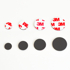 3M 스티커 원형 고무 자석 25mm, 20개, 검정