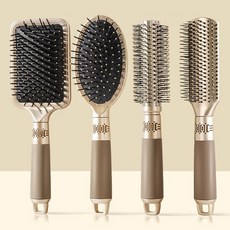 CALIYI 헤어 마사지 에어 쿠션 빗 브러시 Detangle 정전기 방지 스파 스타일링 도구 타원형 라운드, 4PCS
