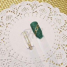 네일아트 데코 PVC 체인 스티커 골드 파츠 링