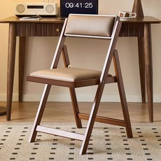 꿈꾸던라이프 접이식 원목 인테리어 의자 카페 체어 ED-24, 1개, 브라운