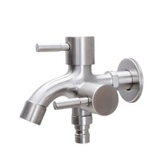 不鏽鋼雙出水龍頭, 1個