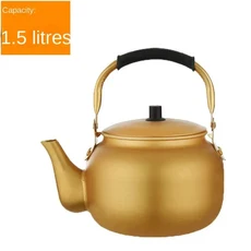 0.75-4L 대용량 가정용 주방 액세서리 물 주전자 커피 포트 골드 알루미늄, 04 1.5L