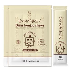 담이곤약쫀드기 16곡물 영양간식 곡물 쫀드기, 40개, 25g