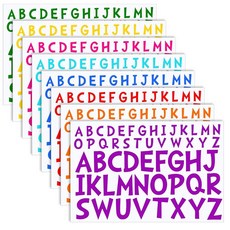 TaoBary 8장 레터 스티커 비닐 글자 접착 포스터 보드 대문자 우편함 창문 장식용 (2.5cm(1인치) 5.1cm(2인치) 컬러풀), 1 Inch, 2 Inch, 다채로운 색상