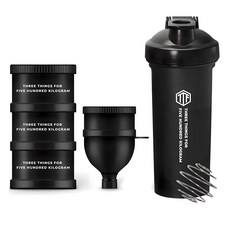 삼대오백 전용 프리미엄 쉐이커 + 필박스 + 깔때기 세트, 블랙, 800ml, 1개