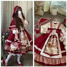 小紅帽漿果少女洛麗塔洋裝