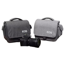 EOS Canon 單眼相機包 加厚防震防潑水 多隔層 單眼包包 鏡頭包 類單眼包包【BG46】, 深灰,中號