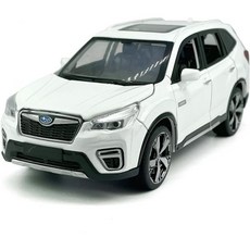 자동차 다이캐스트 미니카 장난감 미니어처 130 스케일 2021 포레스터 e박서 SUV 모델 토이카 금속 차량 도어 오픈 조명 및 사운드 끌어당기기 남자 아이 선물 남성 컬렉션, White