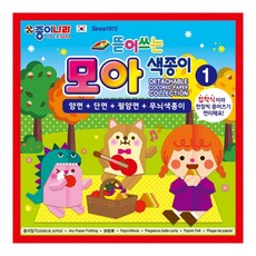 종이나라 뜯어쓰는 모아 색종이, 3세트, 40COLOR (40색)