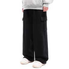 어나더 아카이브 ANOTHER ARCHIVE 카고 원턱 스웨트 와이드 팬츠_블랙 PTS9520016 252099