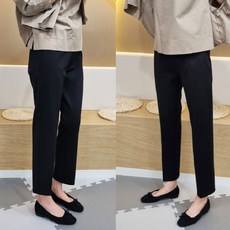 디어윤 임산부 구김적은 가을 스판 슬랙스 블랙(M~XXL)