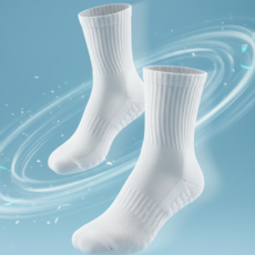 인클라바 러닝양말 여성 스포츠양말 장목 남성 두꺼운 양말, 화이트, 7개