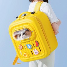 달리발리 우주 캡슐 백팩 애견 강아지 고양이 반려동물 투명창형 통풍 이동 가방, 1개