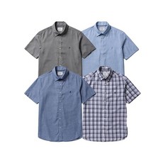 올젠 남성 린넨 혼방 반팔 셔츠 ZPF2WC1551