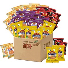 게메즈 에낙 4종 혼합 스파이시 치킨맛 스모크바베큐 엑스트라 38개입 개별포장, 1세트, 680g