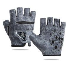 拉雪麗 專業戶外釣魚手套 透氣防曬耐磨防滑薄款, 钓鱼手套【半指款】晶石灰6号>, 1個