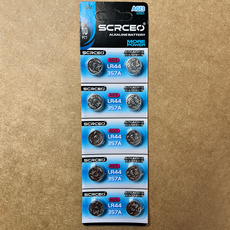 리튬 코인 건전지 LR44 AG13 160mAh, 10세트, 10개입