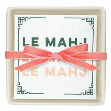 Santa Barbara Design Studio 세라믹 트레이 및 마작 컬렉션 흡수성 종이 냅킨 20개 칵테일 사이즈 (12.7cm(5인치) 정사각형 냅킨) 마작 소셜 클, Le Mahj