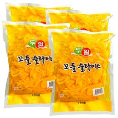 두원 꼬들 슬라이스 단무지 1kg 꼬들단무지, 4개