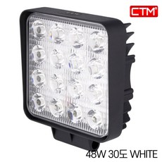CTM 서치라이트 차량용 LED 써치 선박 화물 지게차 슬림 사각 48W 30도, 1개