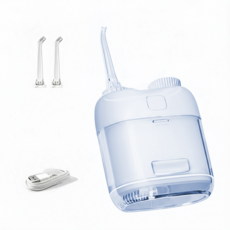 케이엠 휴대용 물치실 미니 무선 구강세정기, 블루