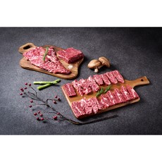 <작은식육점>영주 한우 투뿔등급 일등급 모듬구이 (냉장) 단품, 1등급, 1개, 600g