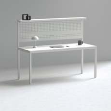 다가구 프래그마 익스팬션 퀀텀 1200 1500 1800 타공판 데스크, 화이트(상판)+화이트(프레임)