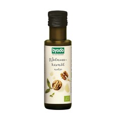 【德國Byodo】冷壓初榨核桃油100mL 歐盟生機認證 頂級冷壓初榨 嬰兒寶寶副食品添加 未精煉, 1個, 100ml