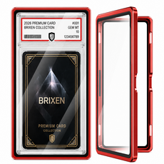브릭센 PSA BRG CGC 알루미늄 케이스 UV차단 등급카드, 1개, 레드