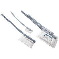 機車刷組 洗車清潔打蠟美容刷子 不銹鋼刷子 清潔刷 輪框刷, 灰色, 1個