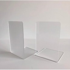 블루칩 아크릴북엔드 데스크테리어, 아크릴북엔드 2개 투명