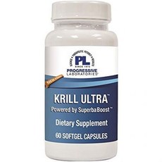 체지방 영양제 크릴오일 프로그레시브 랩스 크릴 울트라 소프트젤 60 카운트, 1개