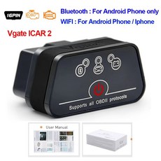 2025 VGATE ICAR2 OBD2 스캐너 BLUETOOTH WIFI 버전 자동차 모토 스캔 도구는 TRIUMPH 오토바이용 TUN CU를 지원, bla original, WIFI Android IOS, 1개, bla original
