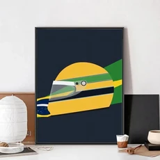 노 브랜드 많은 스타일 Ayrton Senna F1 아트 프린트 실크 포스터 홈 벽 장식, no frame