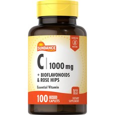 선댄스 비타민 C 1000mg 바이오플라보노이드와 로즈힙 캐플렛, 1개