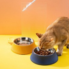 강아지 밥그릇 고양이 식기 급식기 물그릇 레이스 1구, 블루, 블루