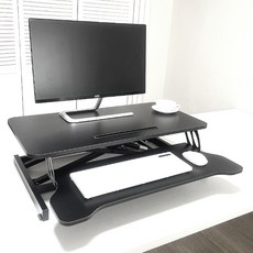 토니몰 원터치 높이조절 스탠딩 책상 800, 블랙