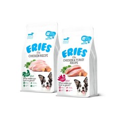 Eries 伊瑞思 益生菌酵素無穀成犬糧 1kg 無穀 低碳水 腸胃保健 狗主食 狗乾糧 狗飼料, 1個, 雞肉火雞口味,超取限重4公斤(過重運費另計), 雞肉+火雞