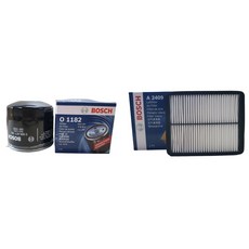 보쉬 엔진오일교환 필터 셋트 K7 VG 2.7 LPI 오일필터+에어필터 O1182+A2409, O1182,A2409, 1세트