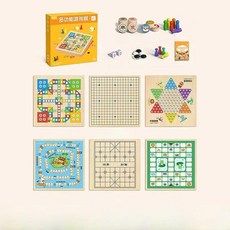 교육용 플라잉 체스 초등학생용 멀티인원 보드게임 지능 자극 동물 테마, 1개, 16. 30*30cm [6-in-1] 플라잉 체스 +