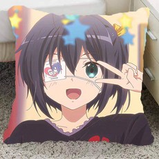 중2병도 사랑을 이야기하자 베개 작은 새 여섯 꽃 주변 베개 핸드메이드 카드 통 베개 학생 생일 선물, 20-양면 동일 이미지