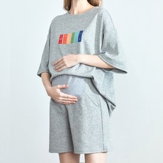 [파격할인] 예비엄마를 위한 데일리 임부복 피셔프라이스 임부복 홈웨어 세트 그레이