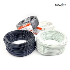 PVC 코팅 전선끈 빵끈 철사끈 전선정리 칼라타이 80m 200m 봉투묶음 전선정리 각종선 정리, 흑색(80m)