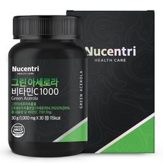 뉴센트리 그린 아세로라 천연비타민C 1000, 1개, 30정